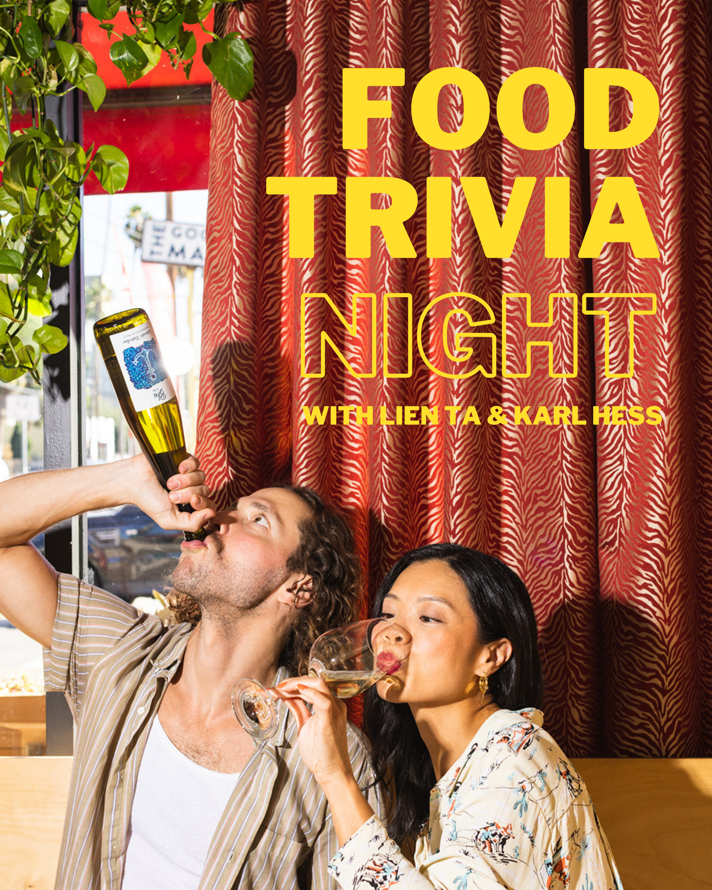 Wine-Paired "Food Trivia" with Lien Ta & Comedian Karl Hess