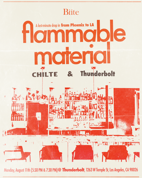 FLAMMABLE MATERIAL: CHILTE X THUNDERBOLT