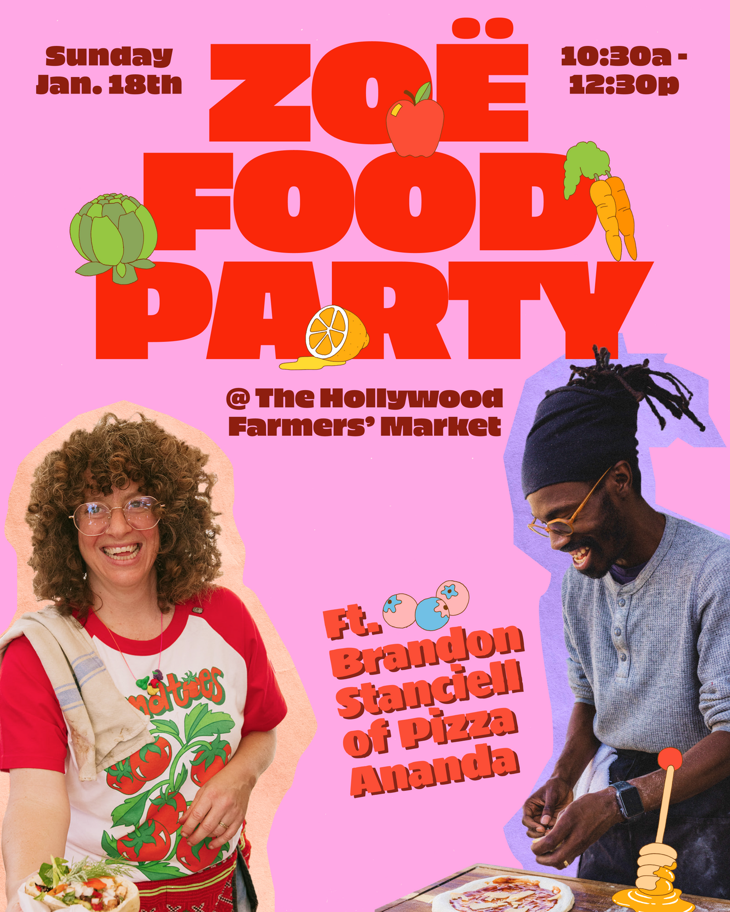 Zoë Food Party at The Hollywood Farmers' Market ft. Pizza Ananda