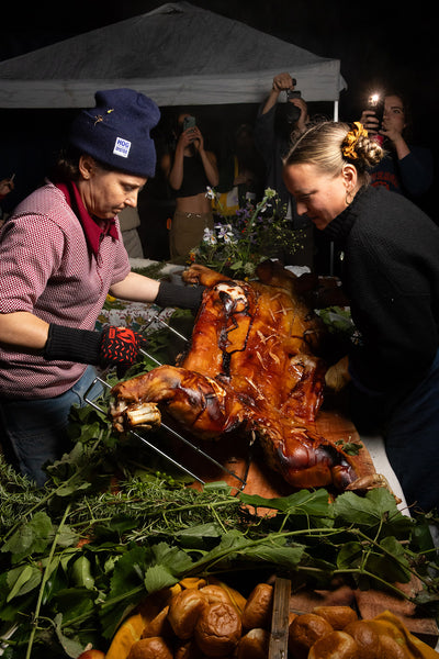 THE HOCK & MYER PIG ROAST AT TWENTIETH ST. GARDEN