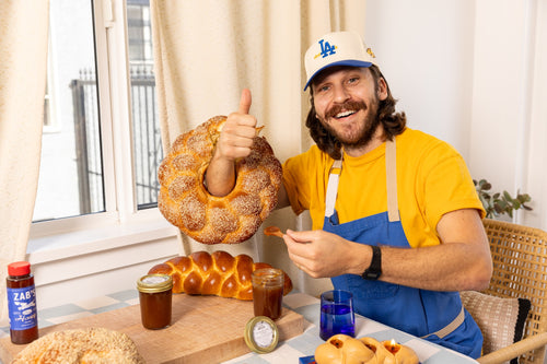 A BIG 'OLE ROUND CHALLAH by challahdad ft. Zab's & Hot Jamn Preserves