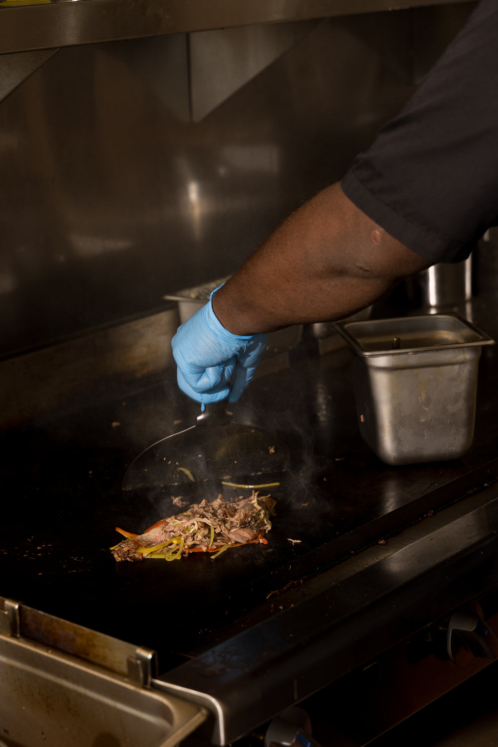 The Smoked Jerk Duck Chopped Cheese