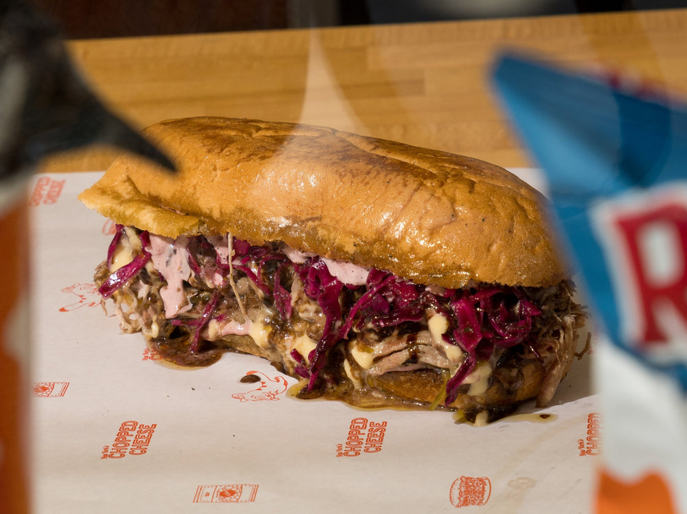 The Smoked Jerk Duck Chopped Cheese