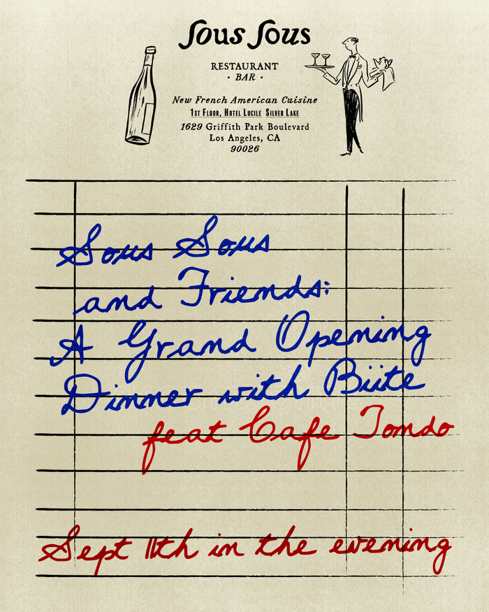 Sous Sous & Friends: A Grand Opening Dinner with Biite