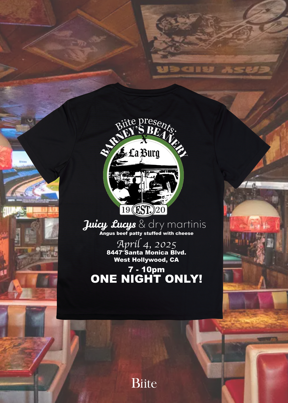 La Burg x Barney's Beanery: Juicy Lucys and Dry Martinis