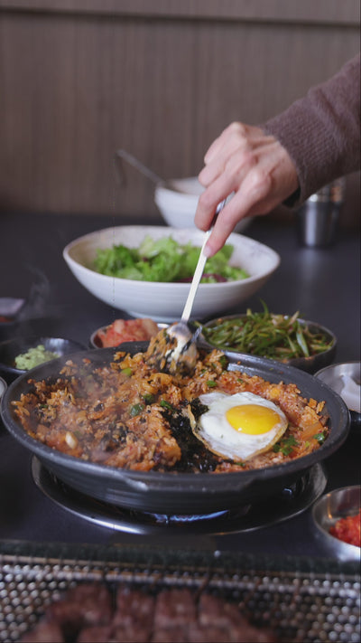 THE EXTRA [EXTRA] CRISPY KIMCHI FRIED RICE WITH ORIGIN KBBQ