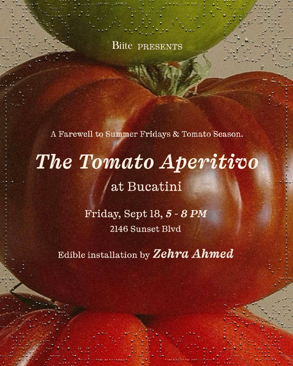 The Tomato Aperitivo at Bucatini DO NOT USE