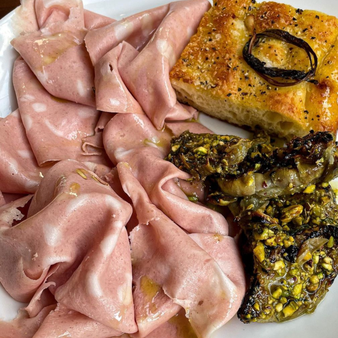 The Ultimate Mortadella Focaccia Sandwich by Travis Passerotti