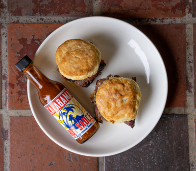 BISCUITS N’ BRISKET IN A BUCKET, BY CALABAMA X SLAB
