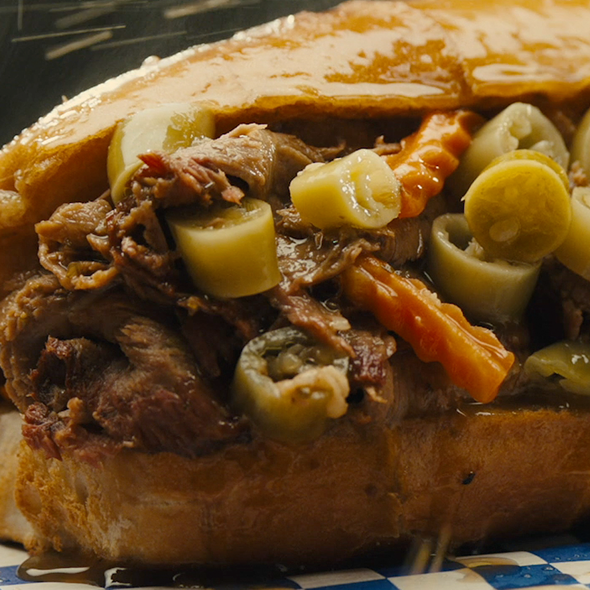 Smoked Italian Beef Sandwich by Comfy Pup and River Street BBQ