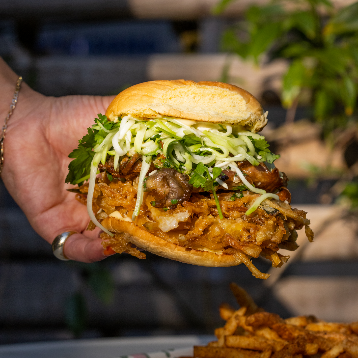 Masa Fried Chicken Sando, by Chef Balo Orozco of Sunset Cultures