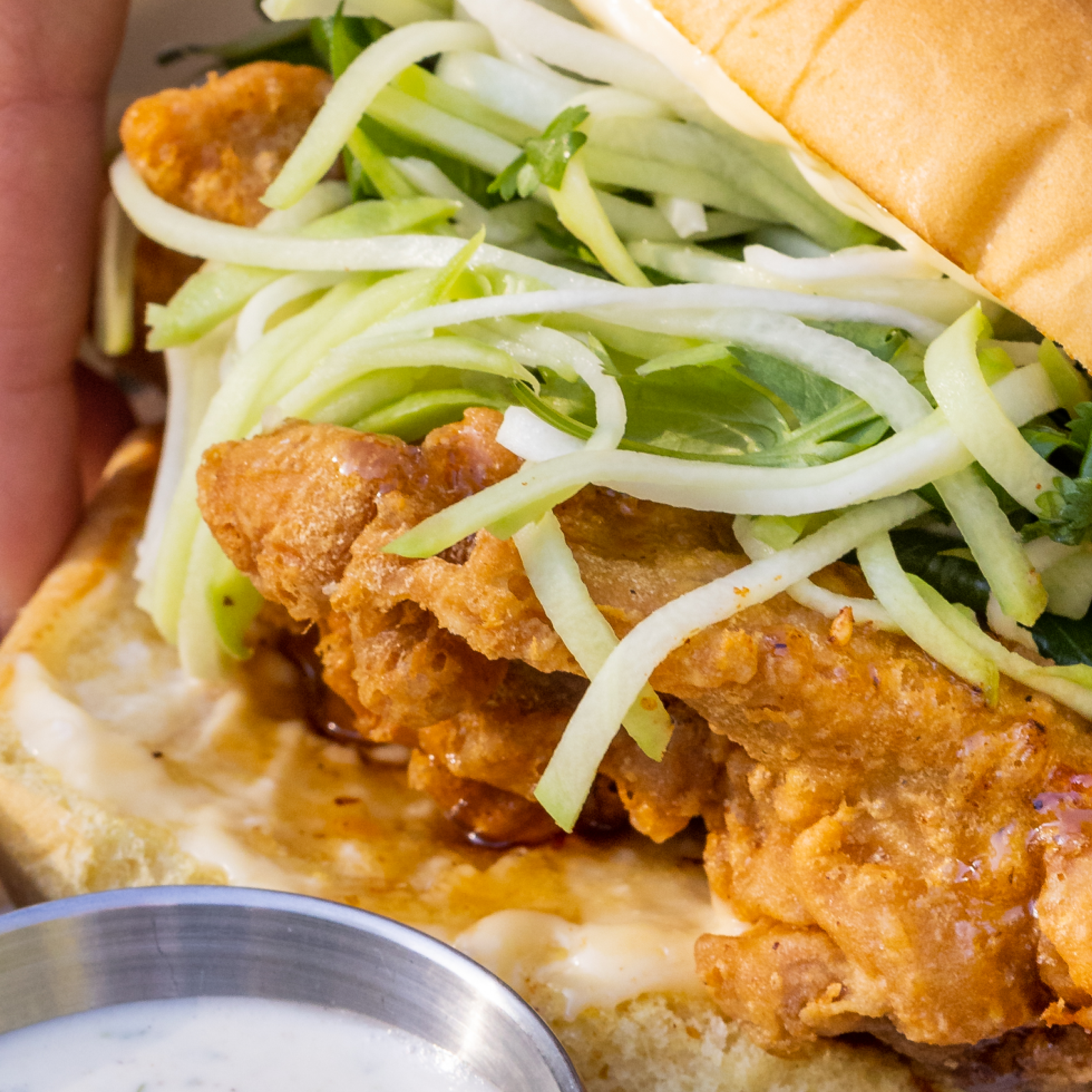 Masa Fried Chicken Sando, by Chef Balo Orozco of Sunset Cultures
