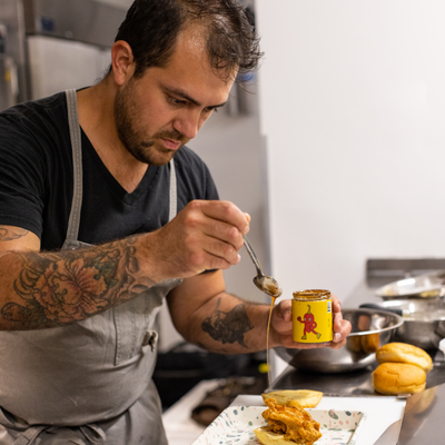Masa Fried Chicken Sando, by Chef Balo Orozco of Sunset Cultures