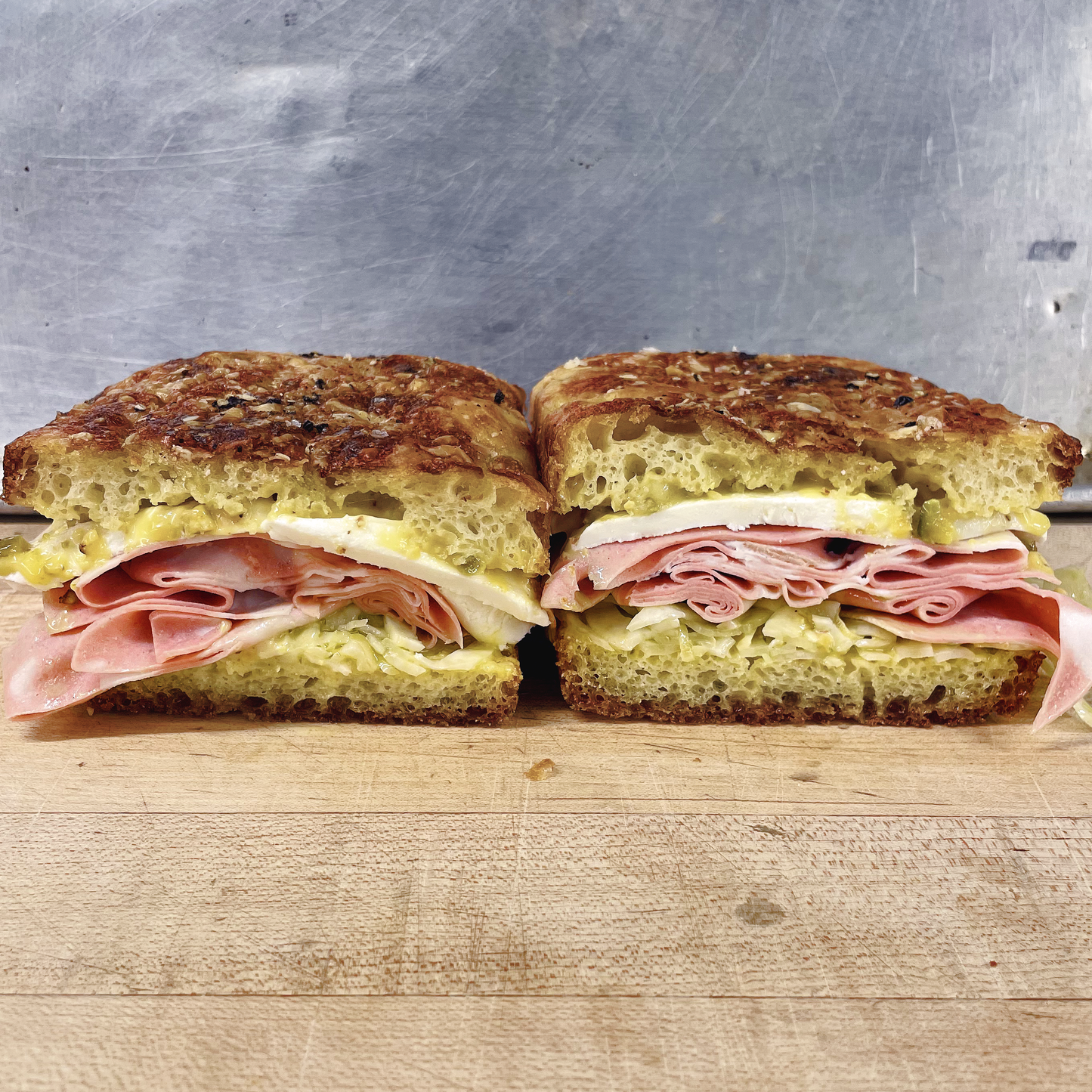 The Ultimate Mortadella Focaccia Sandwich by Travis Passerotti